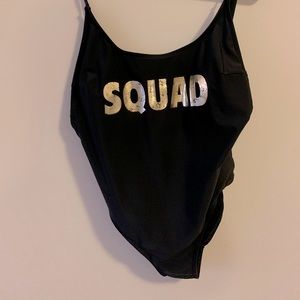 No Boundaries Black Swim Suit// Squad